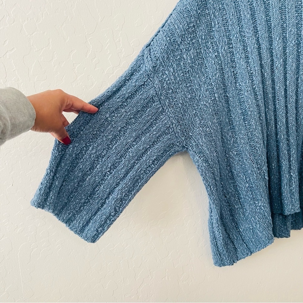 Miracle Blue Women's Crew Neck Knit Sweater - Picture 4 of 5